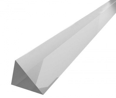 3/4IN CLEAR ACRYLIC TRIANGLE ROD#96-5603 - Right Angle Triangle Acrylic Rod